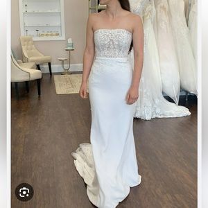 Justin Alexander strapless wedding dress Iris
